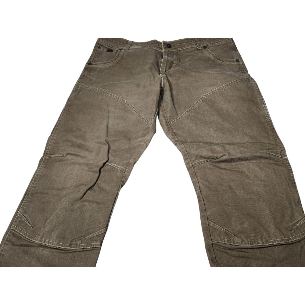Kuhl The Law Men’s 40x32 Canvas Pants Vtg Patina Dye Brown Outdoor Trail Camp - Picture 2 of 11